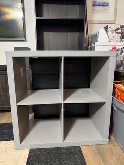 Gray cube organizer