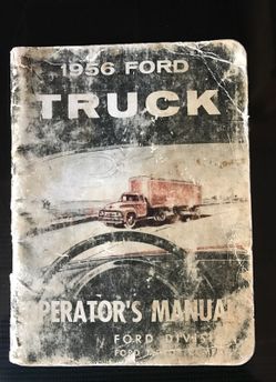 1956 f-100 and 1965 mustang originals owner manual
