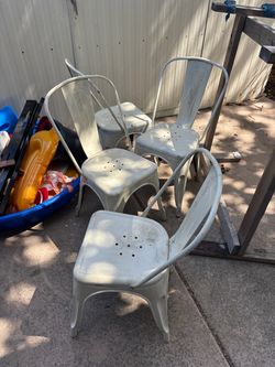 Free 4 metal chairs