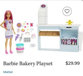 Barbie bakery play set