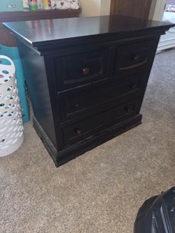 small dresser and full size bed frame
