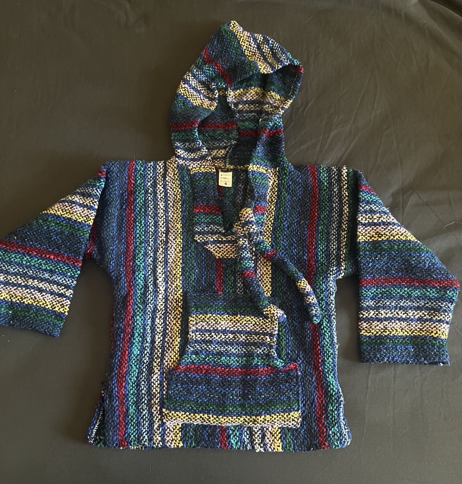 Mexican Poncho/hoodie For Kids