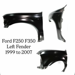 New Front Left Fender Primed For 1(contact info removed) Ford F250 and F350 Super Duty and Excursion 1999 to 2005
