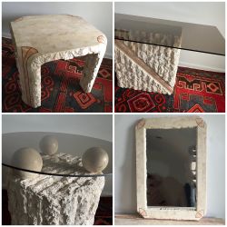 Vintage MCM Table & Mirror -SOLD SEPARATELY 