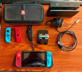 Nintendo Switch V1 Launch Model Unpatched + Dock, Extra Joy-Cons, Accessories & Pokémon