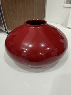 Scheurich Vase Amano Oxblood Red Amano Germany Ceramic Art Pottery Vintage