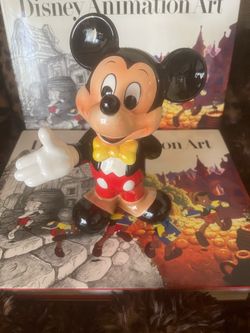 Vintage 10.5” Walt Disney Productions Mickey Mouse Ceramic Figurine-Made in Japan