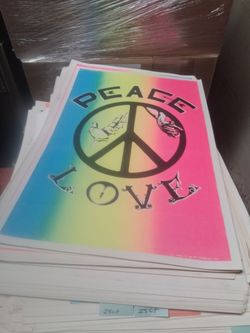 vintage 1970s "Peace & Love" poster