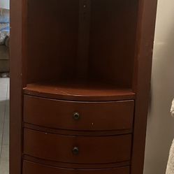Wooden Corner Hutch 68" Tall 21 1/2 inches wide