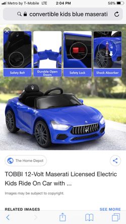 Kids Electric Car⚡️ Remote Control - Convertible Sports Maserati