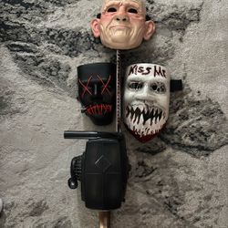 Halloween Masks And Fake Chainsaw 