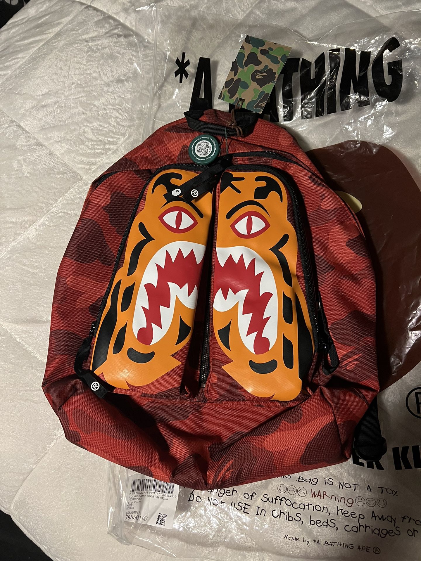 NEW A BATHING APE backpack COLOR CAMO TIGER DAY PACK M Shipped