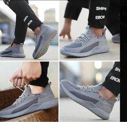 Gray Knit Low-Top Sneakers