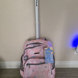 NEW TILAMI 16 Inches Kid Rolling Backpack for Kids Adjustable Laptop Suitcase Backpack with Wheels for Girls to Schools Rolling Backpack 