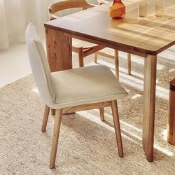 NEW! Sundays™ Dining Chair, Solid Oak, Performance Stain-Resistant Oatmeal Fabric (Retail $530+tax)