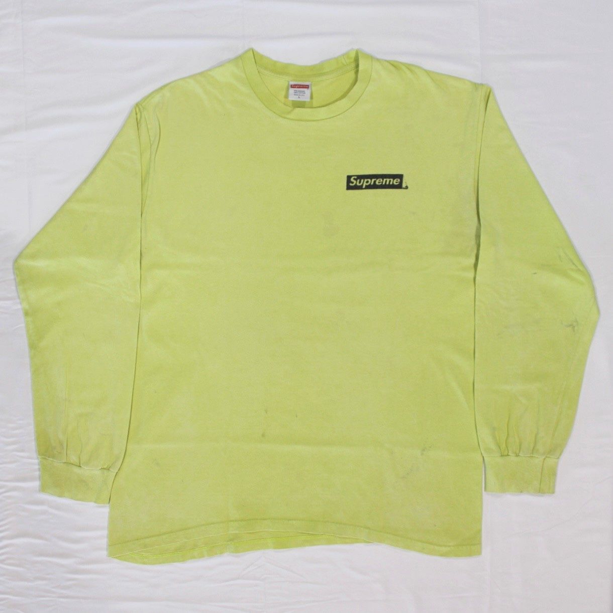 Size Large - Supreme Sacred Unique L/S Tee Neon Green : SS20 *SHIPS SAME DAY*