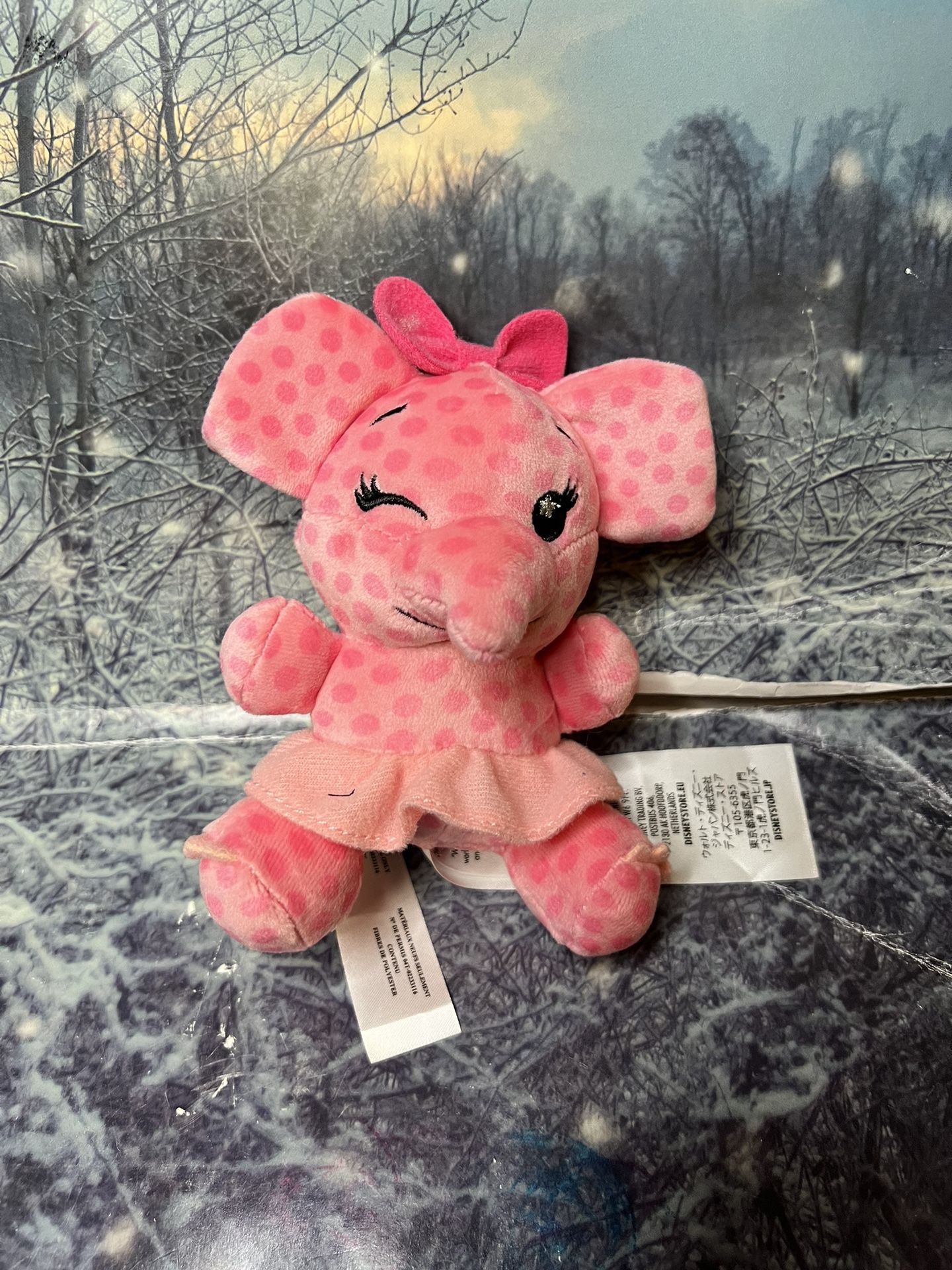 Disney Parks Adventures Winnie the Pooh Wishables Heffalump Pink Plush Stuffed a