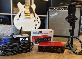 Complete Home Recording Setup – Scarlett 2i2 + AT2020 + Mics & Cables