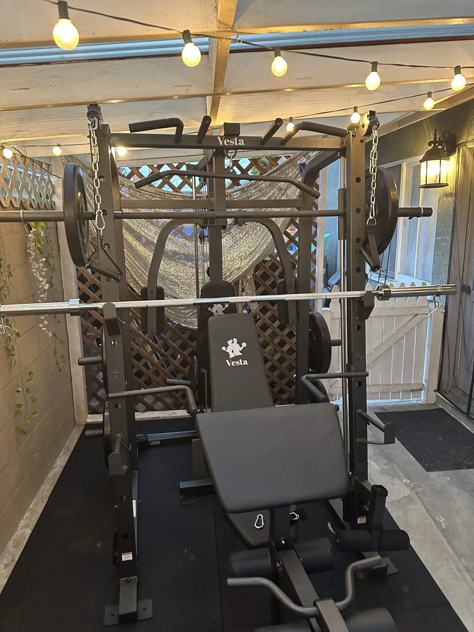 Smith Machine SM1001/FID Adj Bench/Gym Equipment/Fitness/Squat Rack/‼️⭕️WEIGHTS AND OLYMPIC BARBELL SOLD INDIVIDUALLY ⭕️‼️FREE DELIVERY🚚