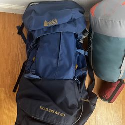 Backpack And Sleeping Bag