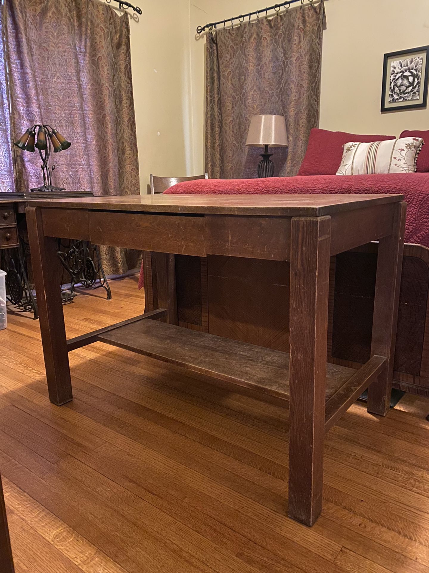 Antique Library Desk by Muscoda Mfg Company