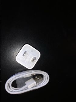 iPhone lighting cable and usb power adapter 5 5s 6 6s 7 plus X 10