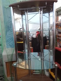 Chrome and Glass Display Cabinet