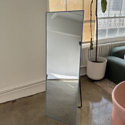 Standing Mirror With Blue Boarder 