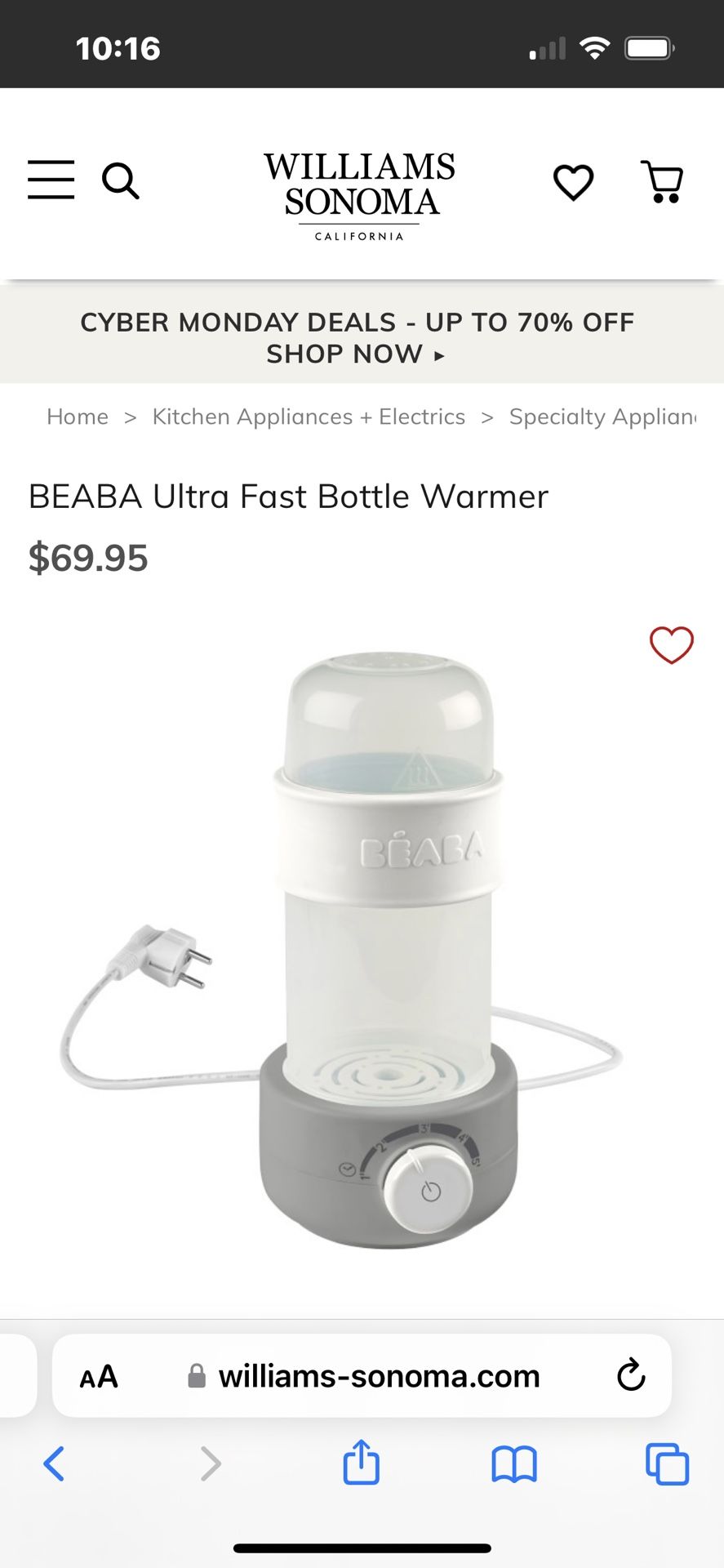 BEABA Bottle Warmer And Sterilizer