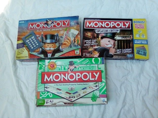 Lot Of 3 Monopoly Games 13.00