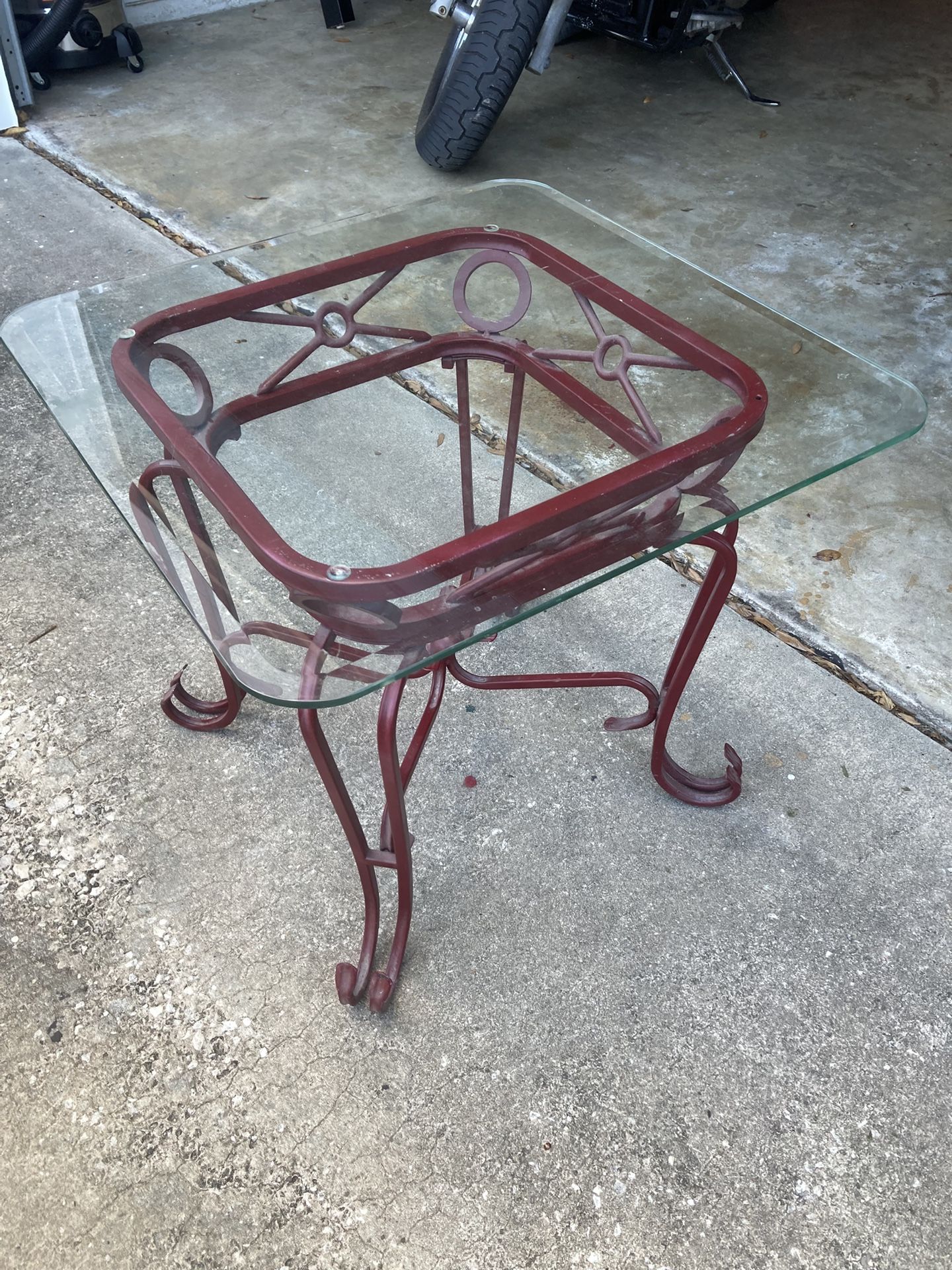 Glass end table