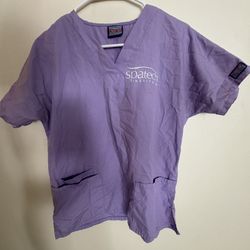 Spa Tech Purple Scrub Shirt