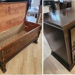 File Cabinet & 1930s Cedar Chest (MOVING)