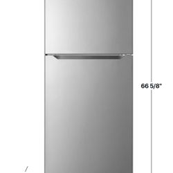 ❄️ NEW Insignia - 18 Cu. Ft. Top-Freezer Refrigerator - Stainless Steel