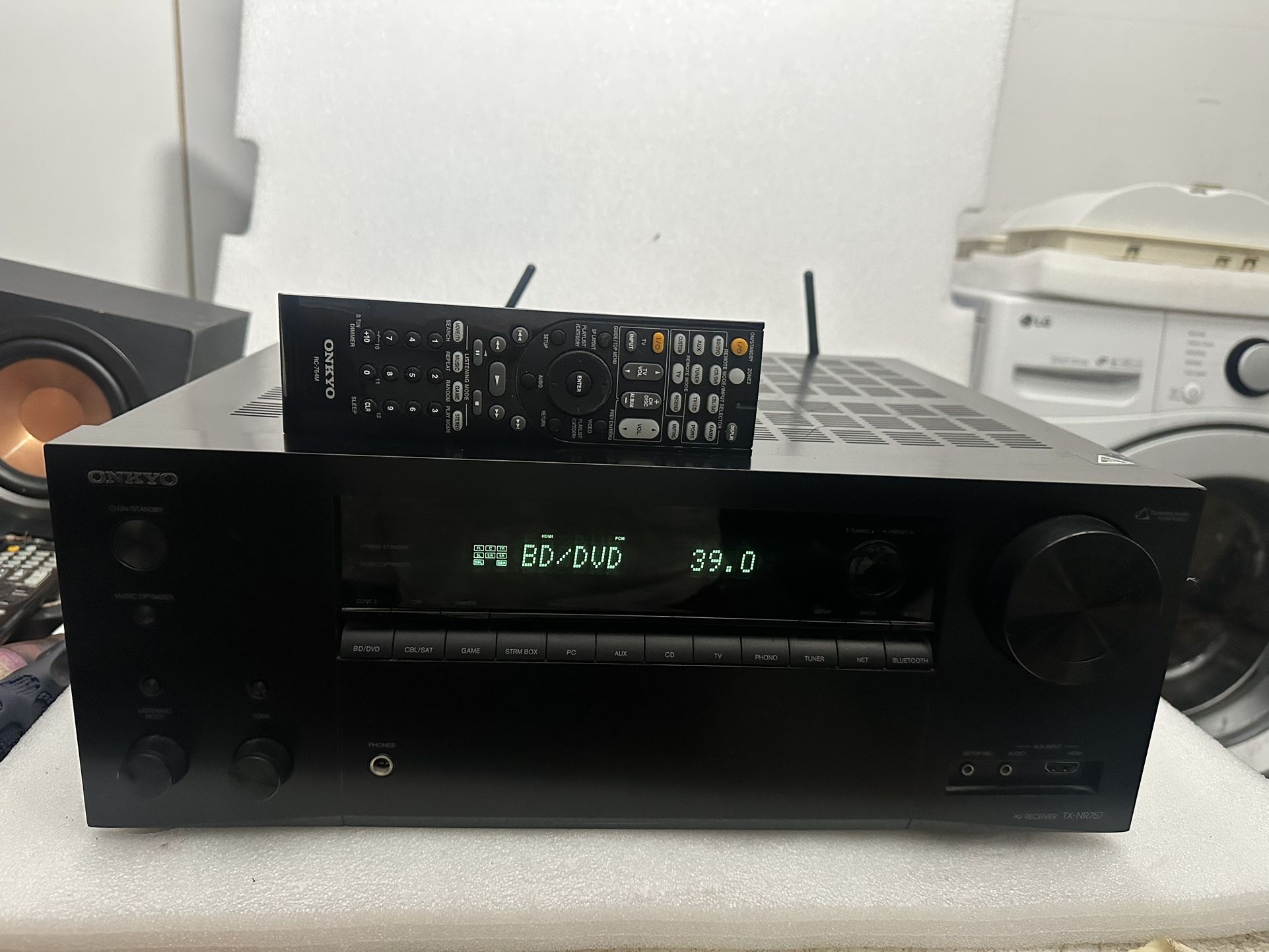 ONKYO TX-NR757 7.2-CH 4K Bluetooth Receiver HDMI W Remote ( CAN’T CONNECT TO BLUETOOTH)