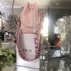 Dior  makeup pouch with drawstrings 