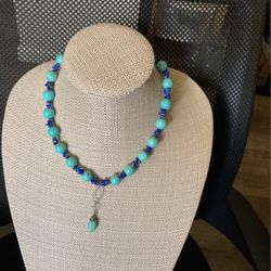 Turquoise And Lapis Lazuli Necklace 