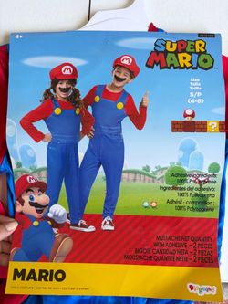 Super Mario Child Costume Size S/P (4-6)