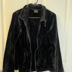 32degree heat costco S black soft velour full zipup