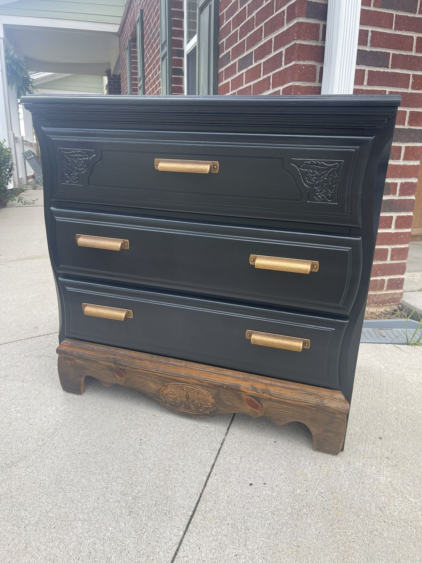Refinished Oversize nightstand/small Dresser
