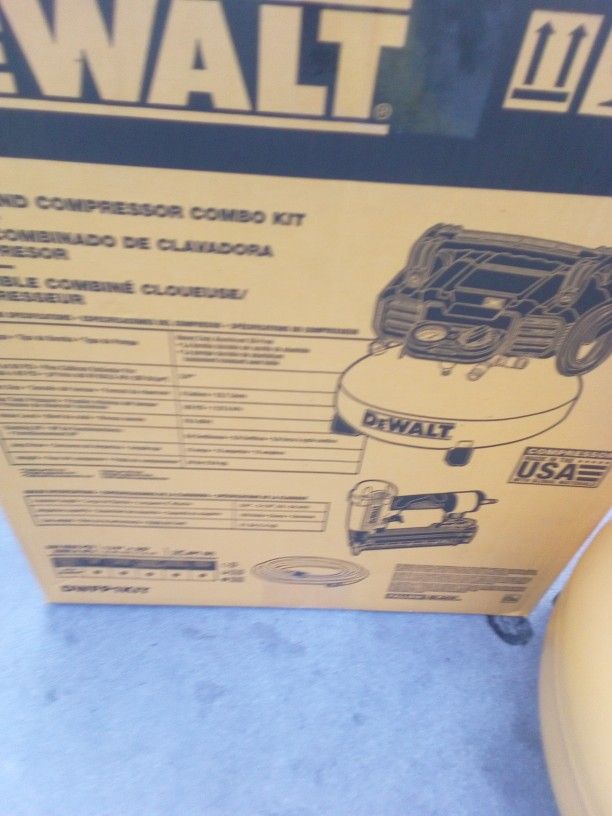 DeWalt Air compressor And Brad nail gun