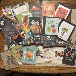 Fall Autumn & Halloween Paper Die Cuts for Scrapbooking & Junk Journaling + some stickers!