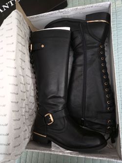 Women's knee high black boots