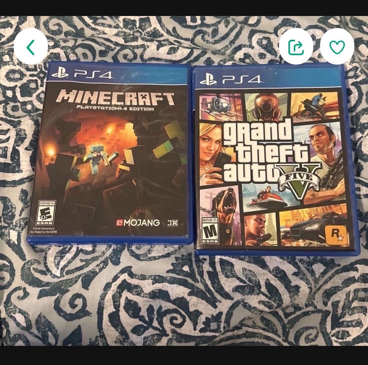 ps4 Games. Minecraft, And Gta5