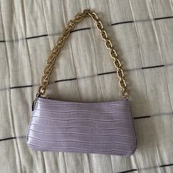 Zara Animal Print Shoulder Handbag Gold Tone Chain Strap 