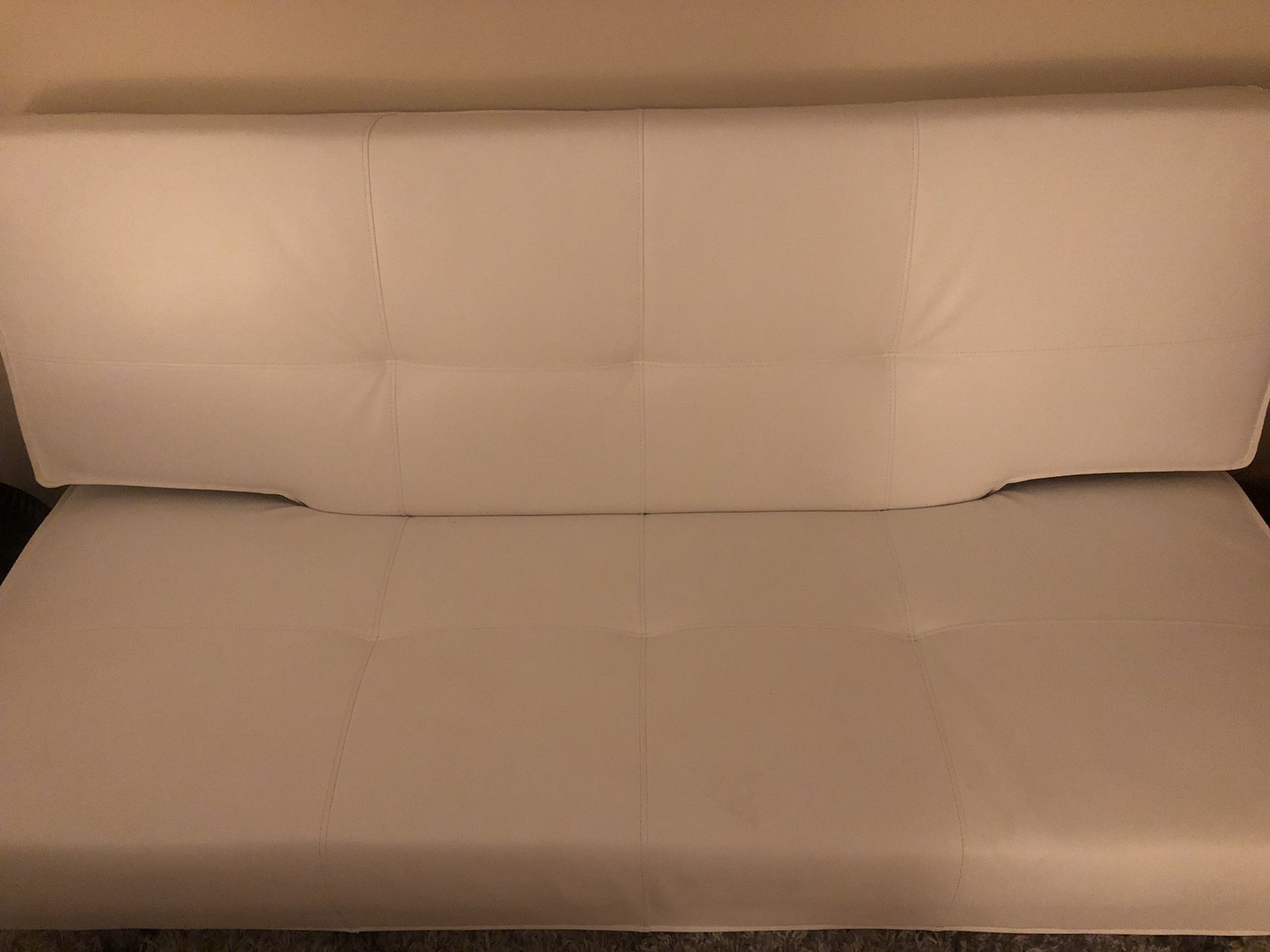 white leather futon