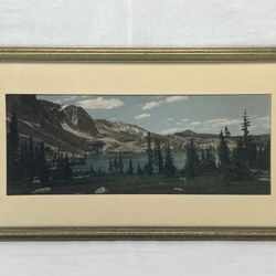 Antique Hand Tinted Panoramic Photo - Lake Marie, WY - SVENSON Studio