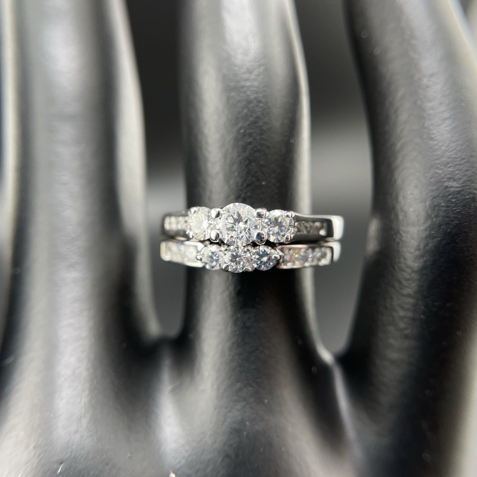 14K Engagement Ring Set With Natural Diamonds 