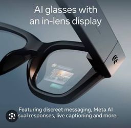 Meta Glasses with display and transition lenses