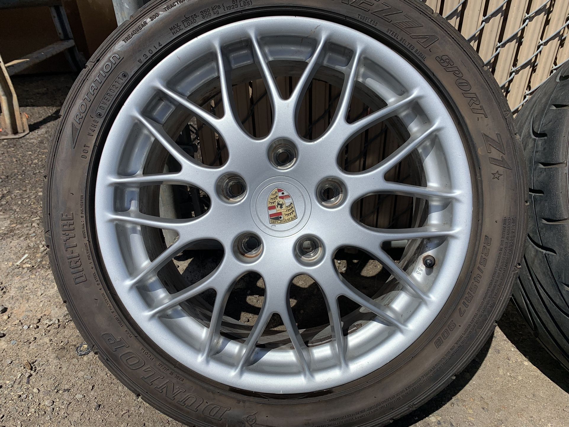 Porsche OEM 911/986 BBS Sport Classic Wheels With Dunlop Direzza Tires